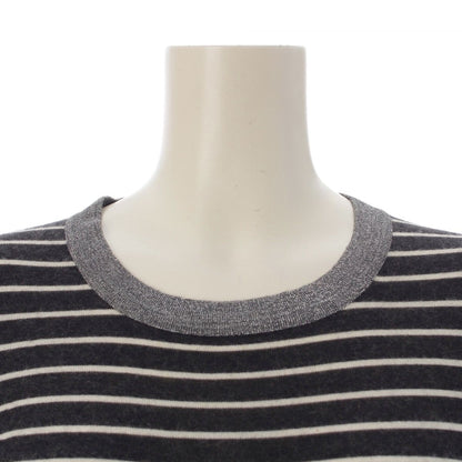 Chanel 09c Cashmere Silk Sleeve CC Logo Design Short Long Knit Dress Silver — view 5