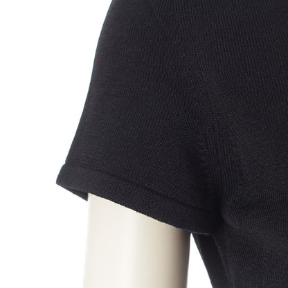 Chanel Rayon Polyester Short Sleeve Gathered Design Boat Neck Lion Charm Dress — view 6