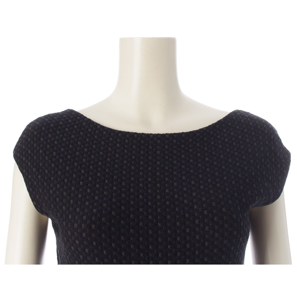 Louis Vuitton 14 SS Silk Nylon All Over Print Square Damier Sleeveless Dress 5 — view 5