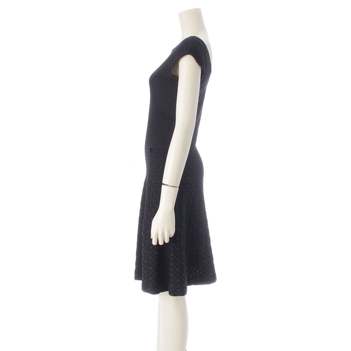 Louis Vuitton 14 SS Silk Nylon All Over Print Square Damier Sleeveless Dress 5 — view 3