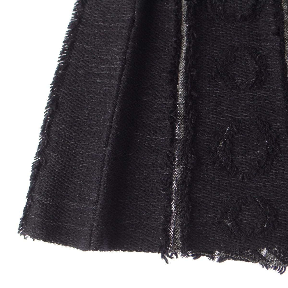 Louis Vuitton Fringe Knit Skirt Nicolas Ghesquiere by Black Moss Green XS — view 4