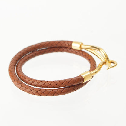 Hermes Jumbo Leather Choker Bracelet Gold — view 4