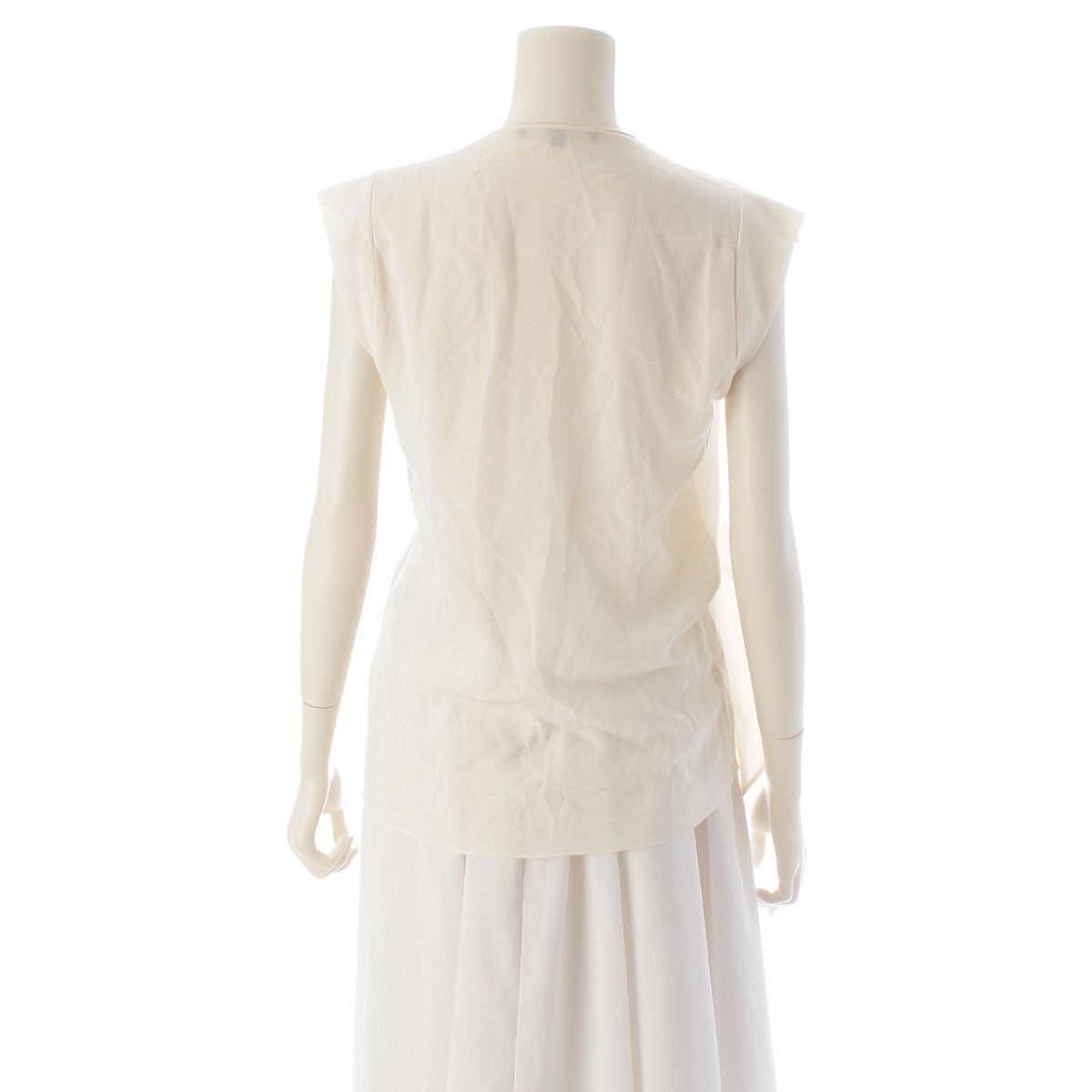 Gucci Silk Sleeveless Blouse Off White 40 — view 4