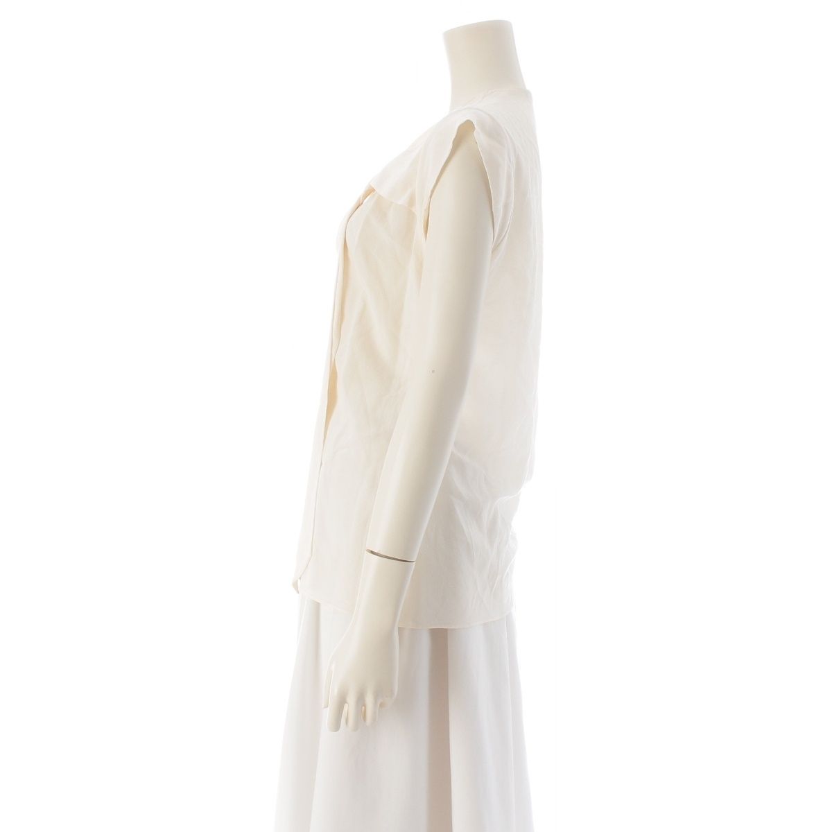 Gucci Silk Sleeveless Blouse Off White 40 — view 3