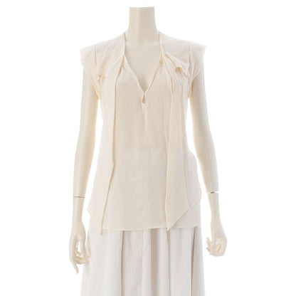 Gucci Silk Sleeveless Blouse Off White 40