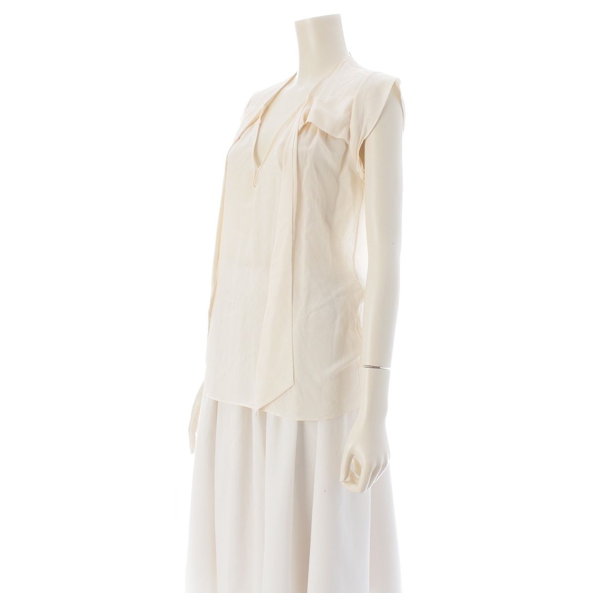 Gucci Silk Sleeveless Blouse Off White 40 — view 2