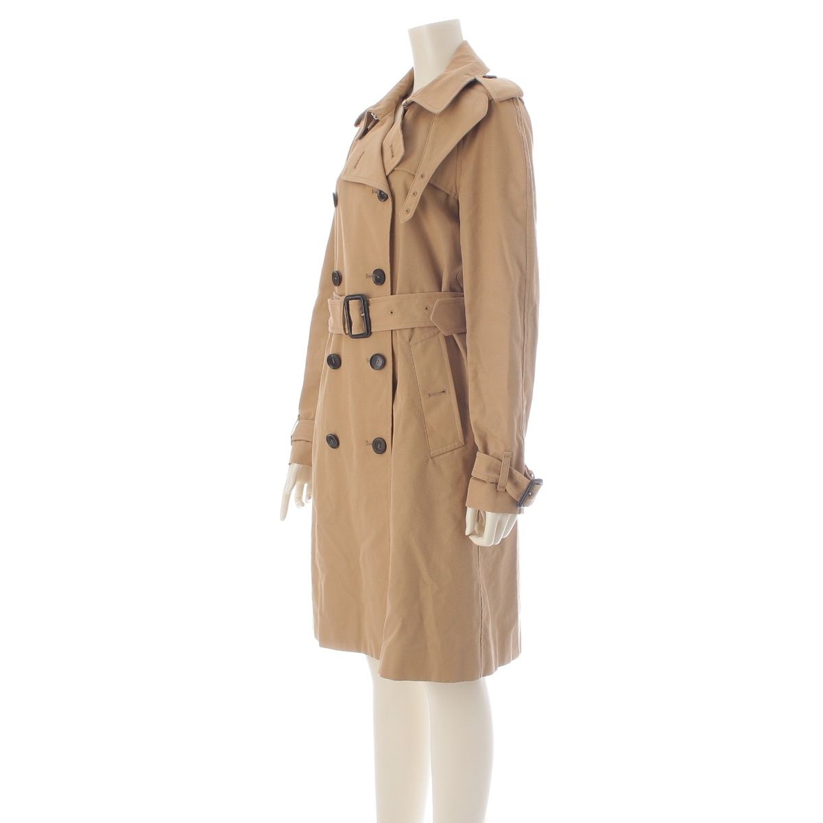 Gucci Cotton Twill Belted Trench Coat Beige 40 — view 2