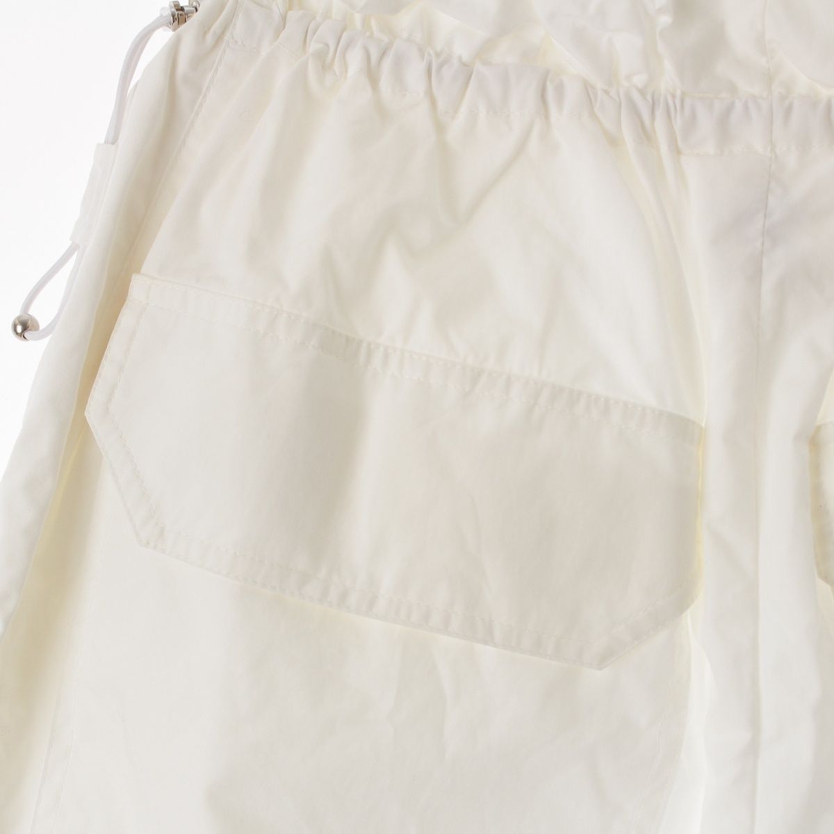 Hermes Cotton Waist Gathered Wide Pants Off White 32 — view 8