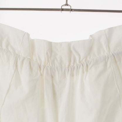Hermes Cotton Waist Gathered Wide Pants Off White 32 — view 6