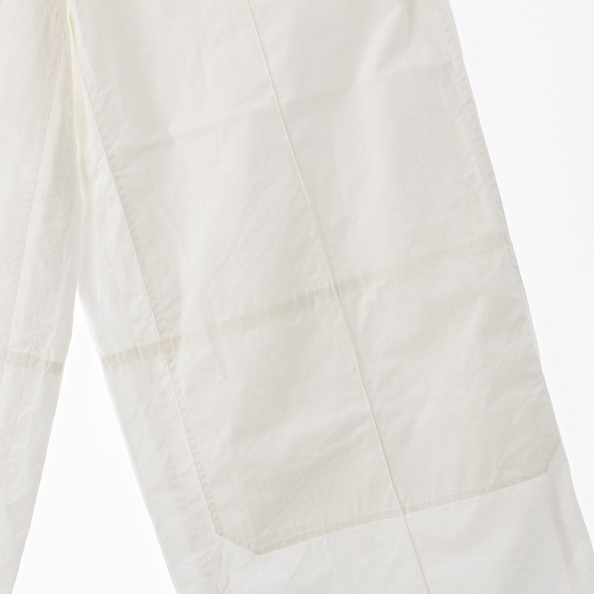 Hermes Cotton Waist Gathered Wide Pants Off White 32 — view 4