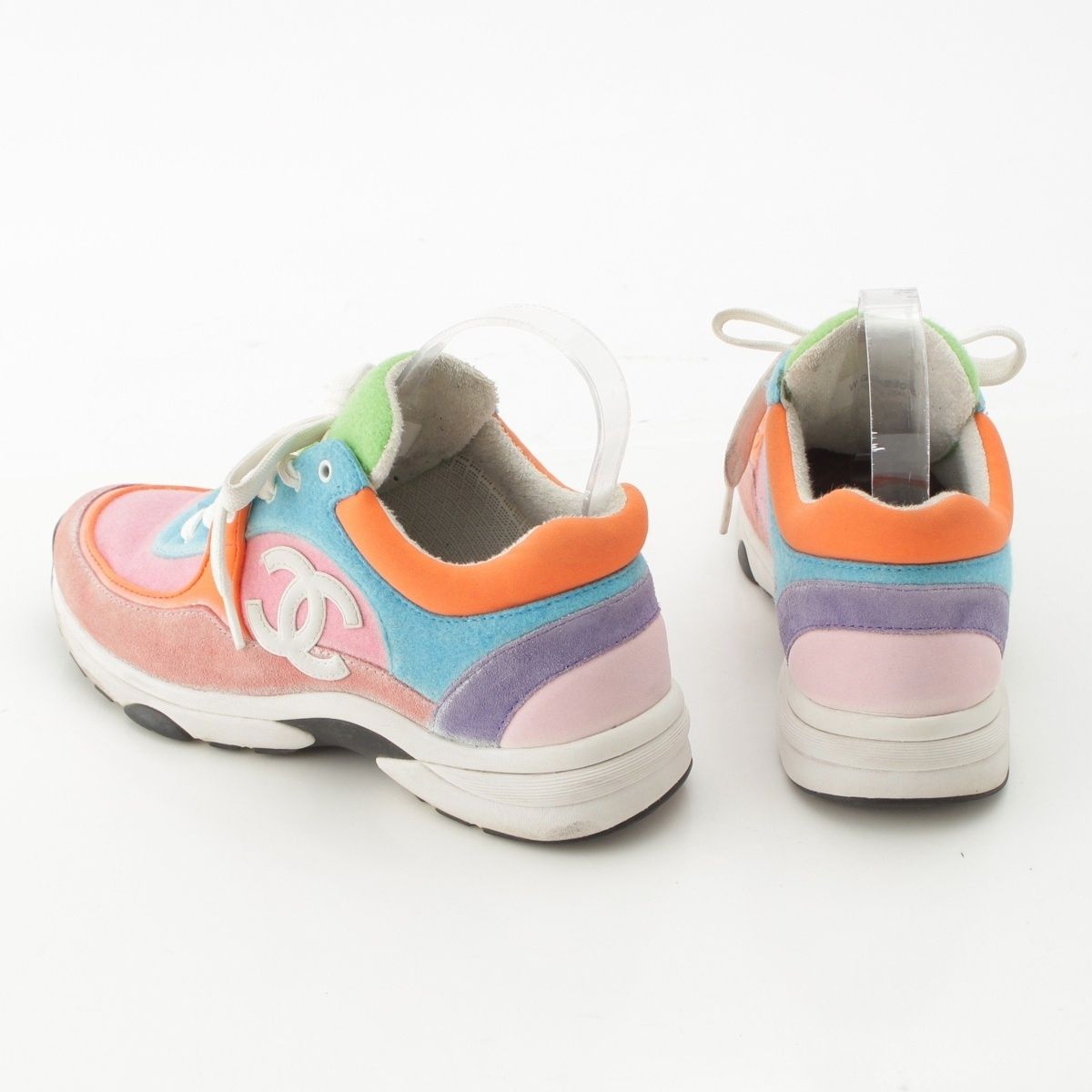 Chanel Suede CC Logo Sneakers Multicolor — view 4