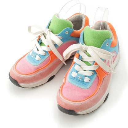 Chanel Suede CC Logo Sneakers Multicolor