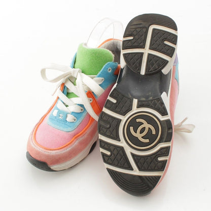 Chanel Suede CC Logo Sneakers Multicolor — view 5
