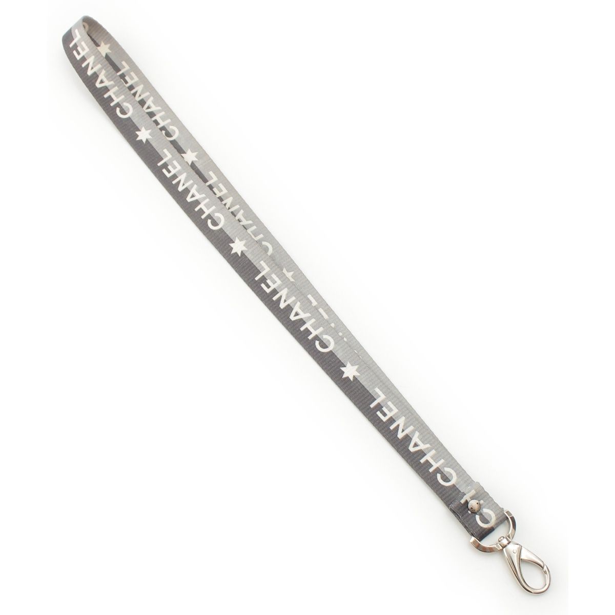 Chanel 01 P Logo Star Neck Strap Gray — view 2