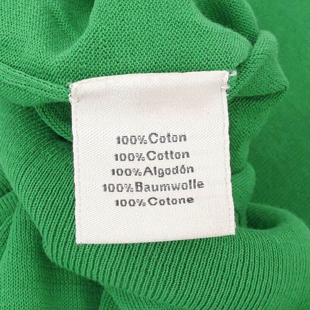 Hermes Short Sleeve Knit Green Top Petite High Neck Cotton Sweater M — view 8