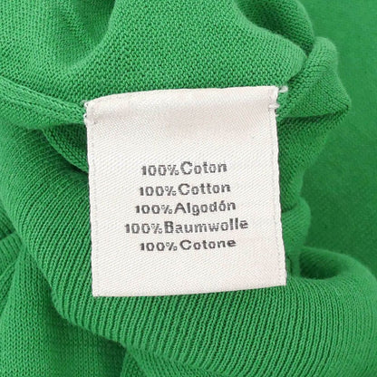 Hermes Short Sleeve Knit Green Top Petite High Neck Cotton Sweater M — view 8