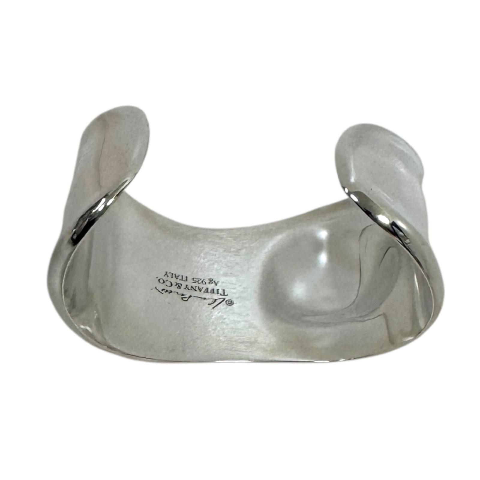 Tiffany & Co Bone Cuff Bangle Elsa Peretti 925 Left Bracelet — view 5