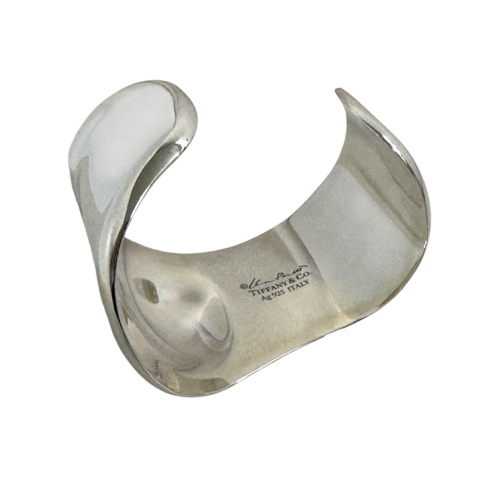Tiffany & Co Bone Cuff Bangle Elsa Peretti 925 Left Bracelet — view 3