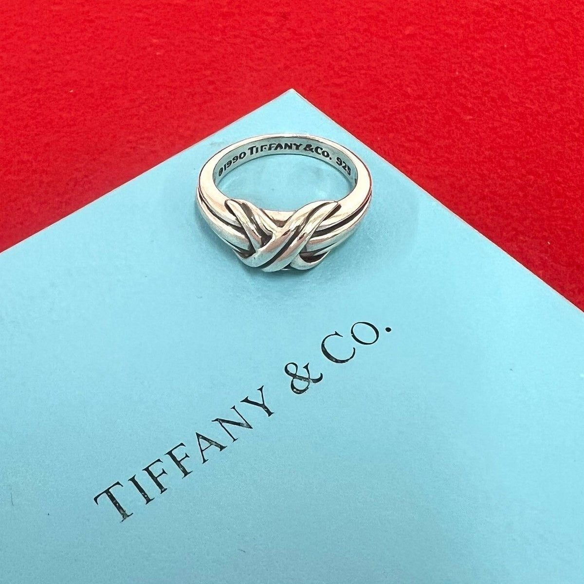 Tiffany & Co Vintage Signature Ring 925 Sterling Silver