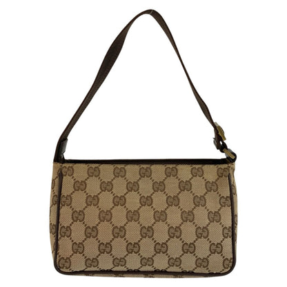 Gucci Brown Beige GG Canvas Handbag Pouch — view 2