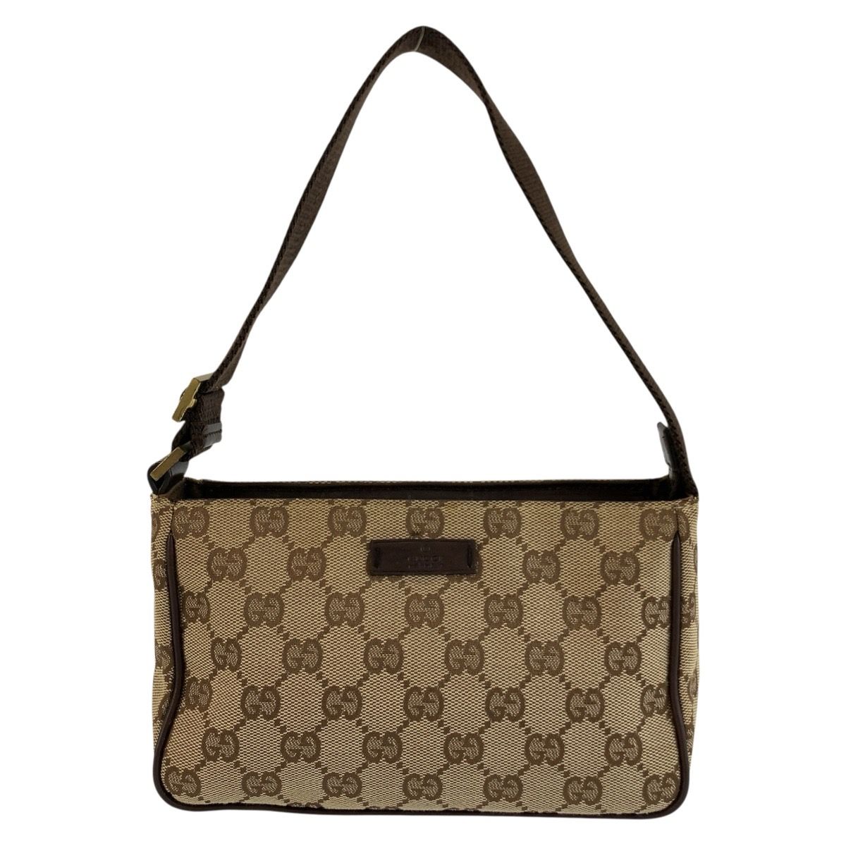 Gucci Brown Beige GG Canvas Handbag Pouch