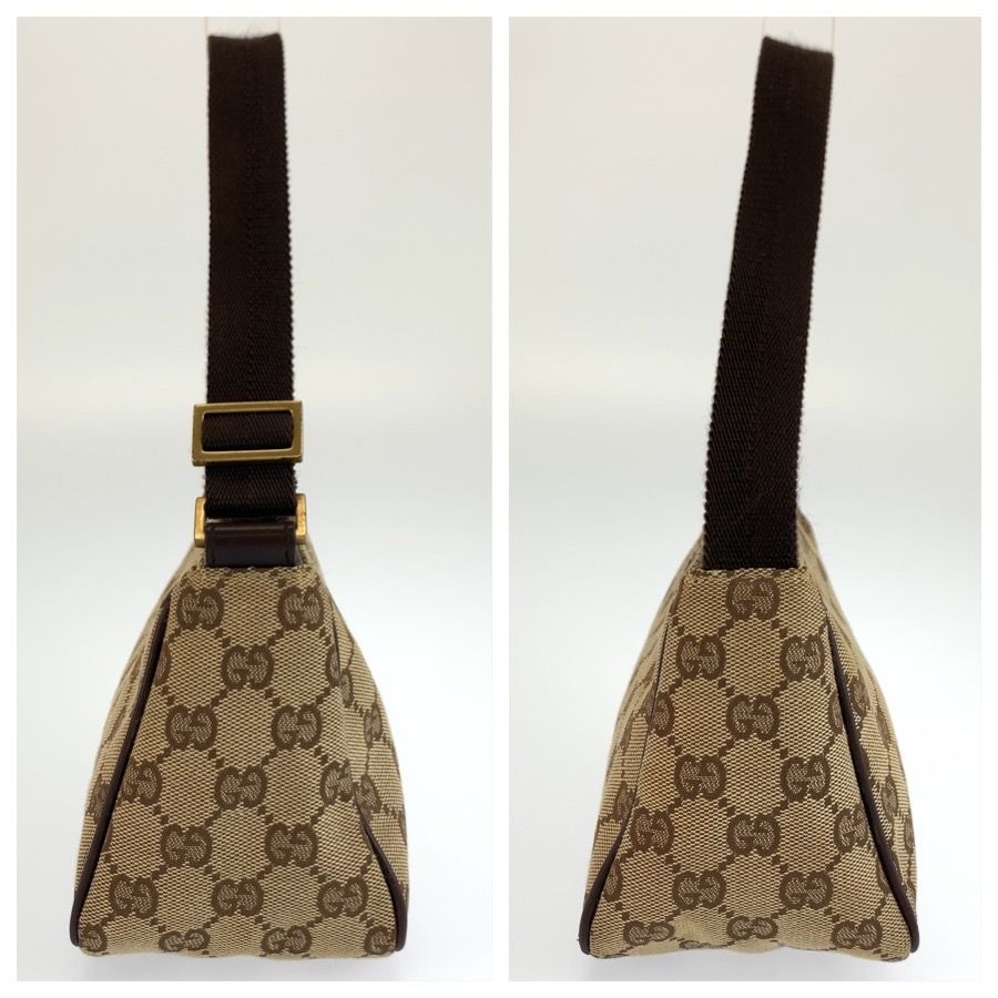 Gucci Brown Beige GG Canvas Handbag Pouch — view 8