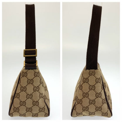 Gucci Brown Beige GG Canvas Handbag Pouch — view 8