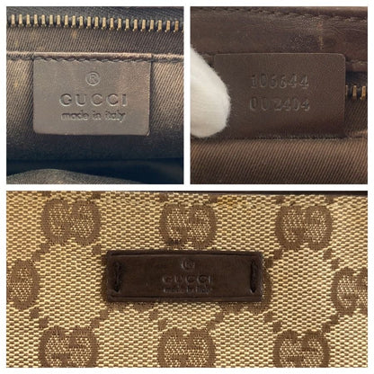 Gucci Brown Beige GG Canvas Handbag Pouch — view 3