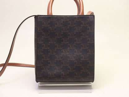 Celine Vertical Cabas Mall Triomphe Canvas 2-Way Handbag — view 2