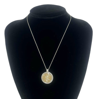 Tiffany & Co Coin Necklace Silver Yellow Gold — view 2
