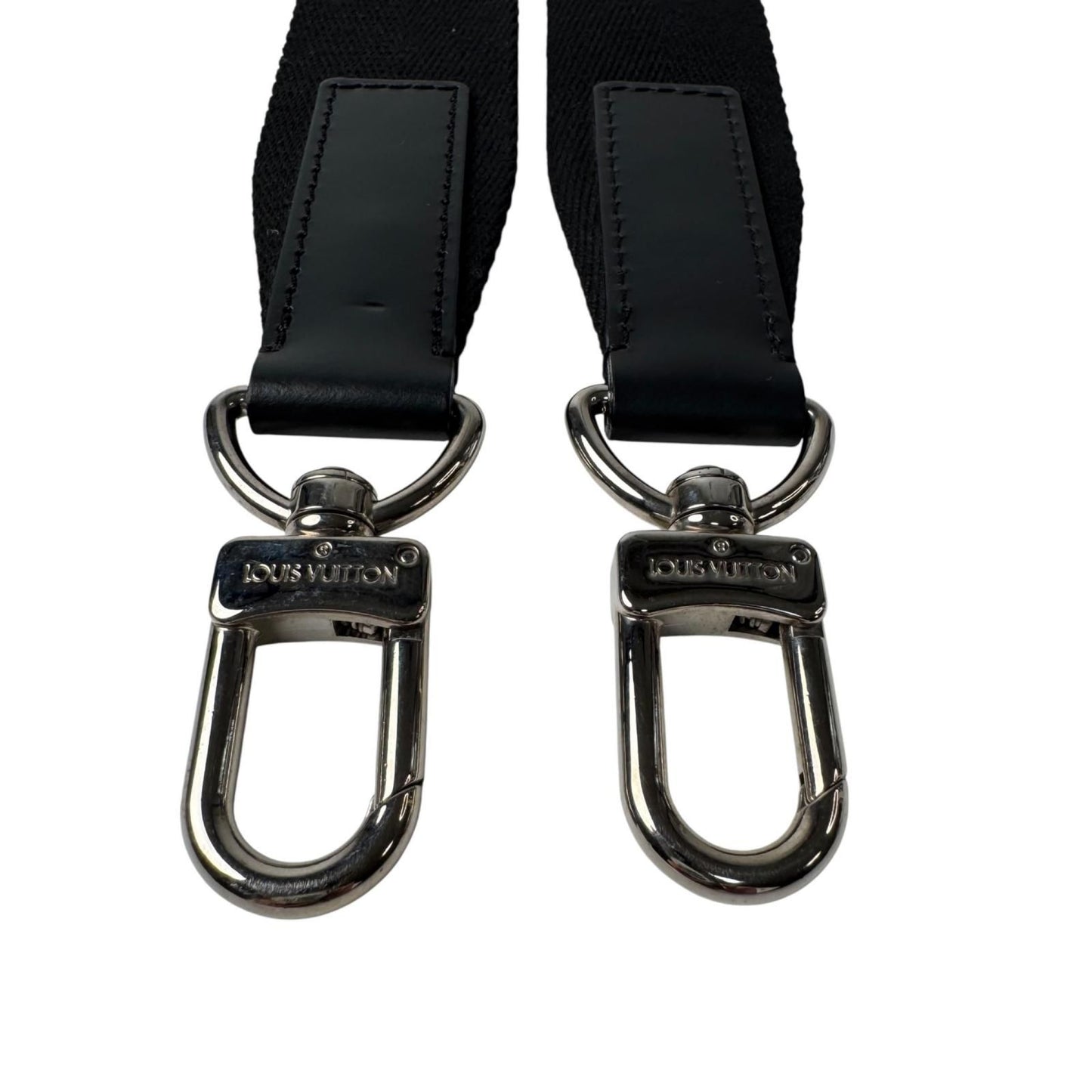 Louis Vuitton Shoulder Strap for Bag Logo Silver Black — view 4