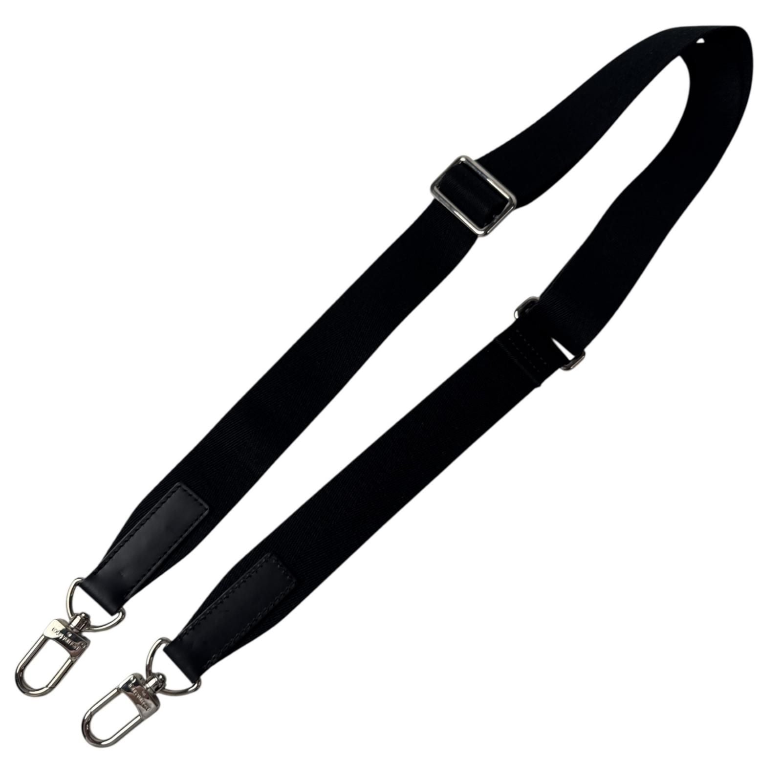 Louis Vuitton Shoulder Strap for Bag Logo Silver Black — view 2