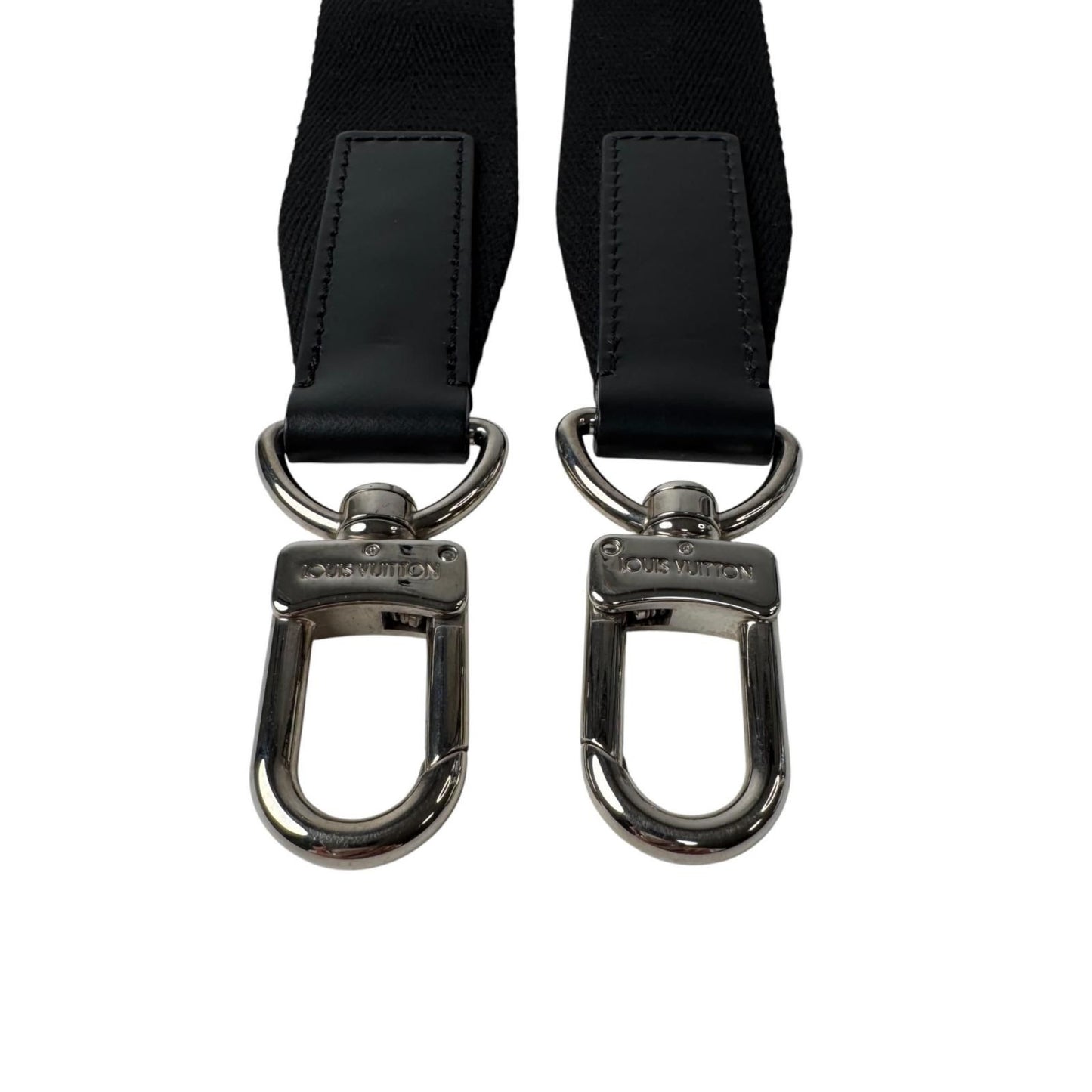 Louis Vuitton Shoulder Strap for Bag Logo Silver Black — view 3