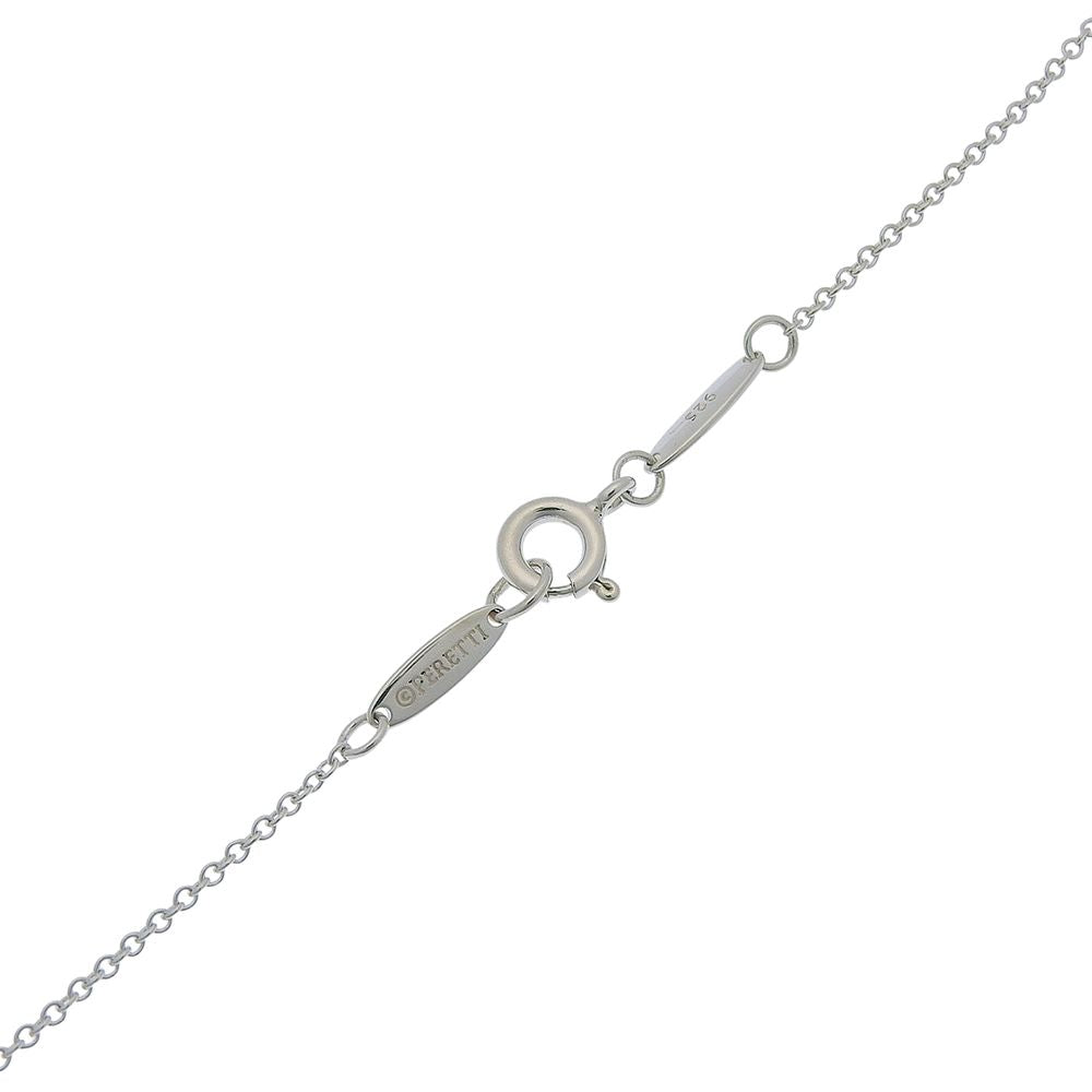 Tiffany & Co Open Heart 925 Sterling Silver Diamond Necklace — view 5