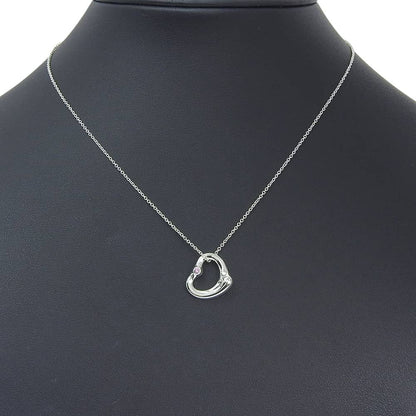 Tiffany & Co Open Heart 925 Sterling Silver Diamond Necklace — view 2