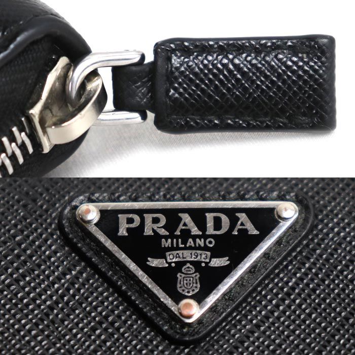 Prada Triangle Coin Purse Black — view 6