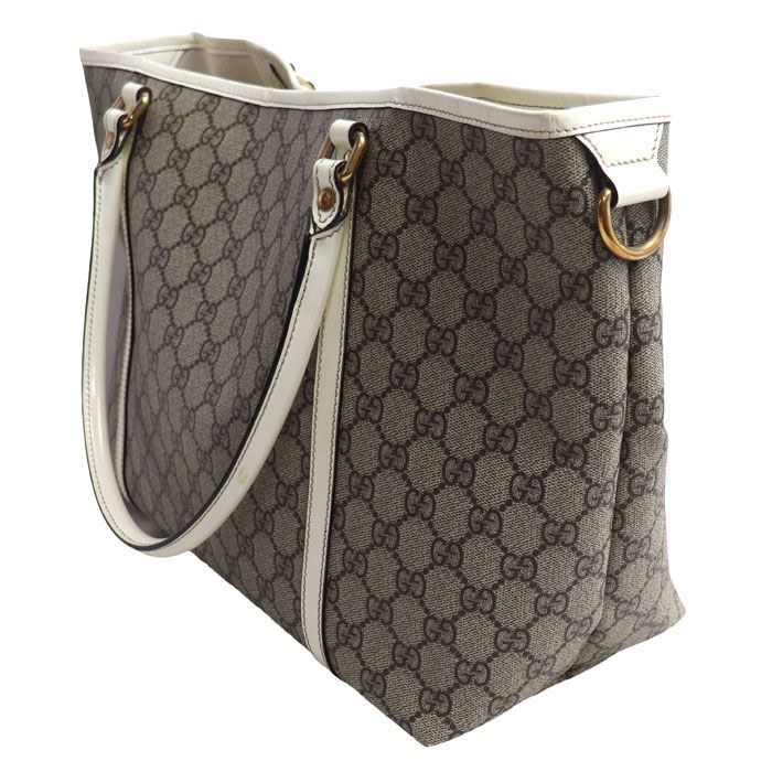 Gucci GG Supreme Tote Bag Beige White — view 2