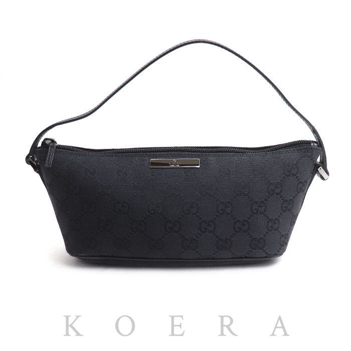 Gucci GG Canvas Pouch Black Handbag