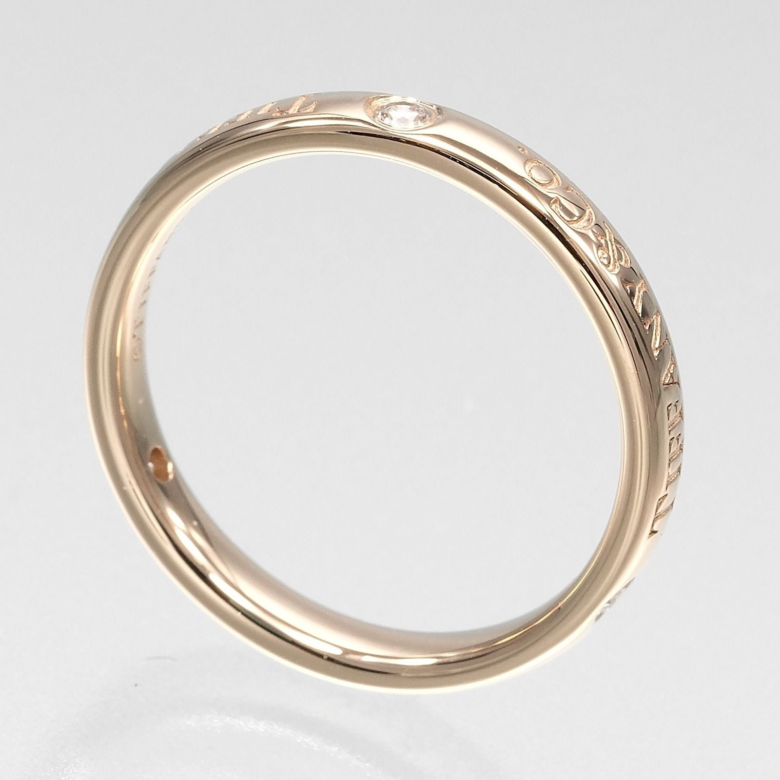 Tiffany & Co T&Co Band Ring 18k Pink Gold Diamond — view 3