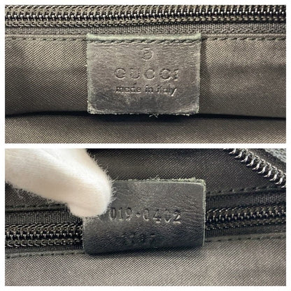Gucci Sherry Line Black GG Canvas Leather Tote Bag — view 3