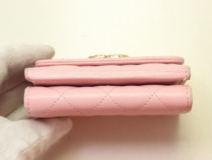 Chanel Quilted Caviar Leather Trifold Wallet — view 3