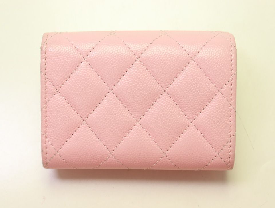 Chanel Quilted Caviar Leather Trifold Wallet — view 2