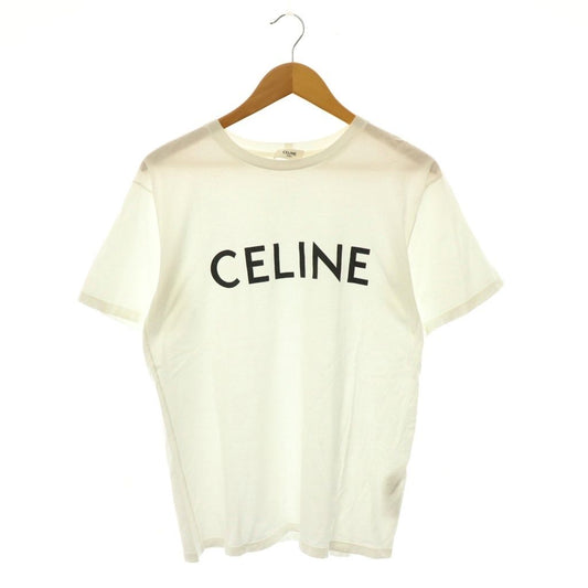 Celine Loose T-Shirt Cotton Jersey Top Short Sleeve White XS