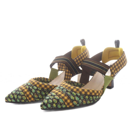 Fendi Multicolor Fabric Colibri Pointed Toe Slingback Pumps High Heels — view 2