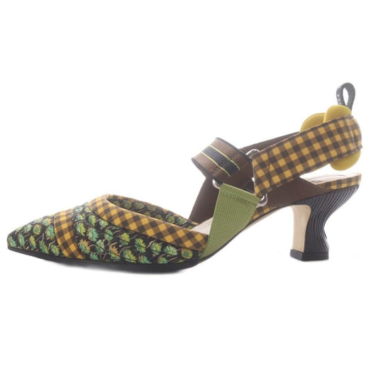 Fendi Multicolor Fabric Colibri Pointed Toe Slingback Pumps High Heels