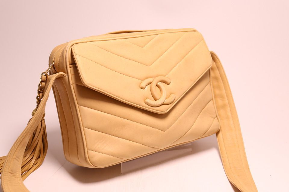 Chanel V-stitch Lambskin Shoulder Bag — view 4