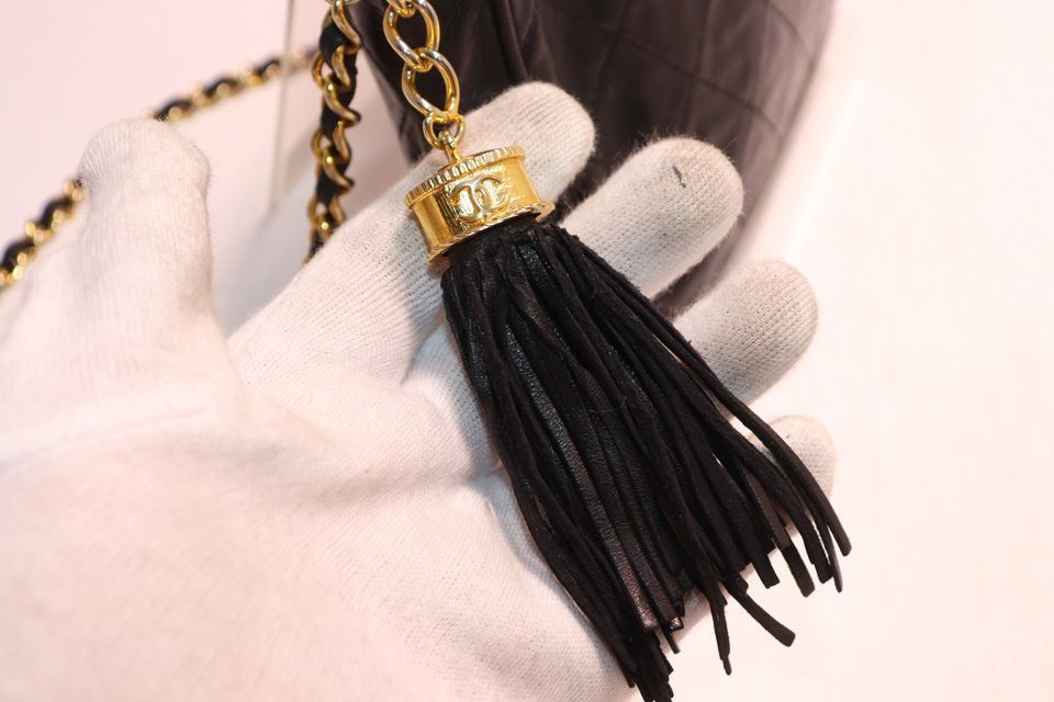 Chanel Quilted Lambskin Chain Shoulder Bag — view 8