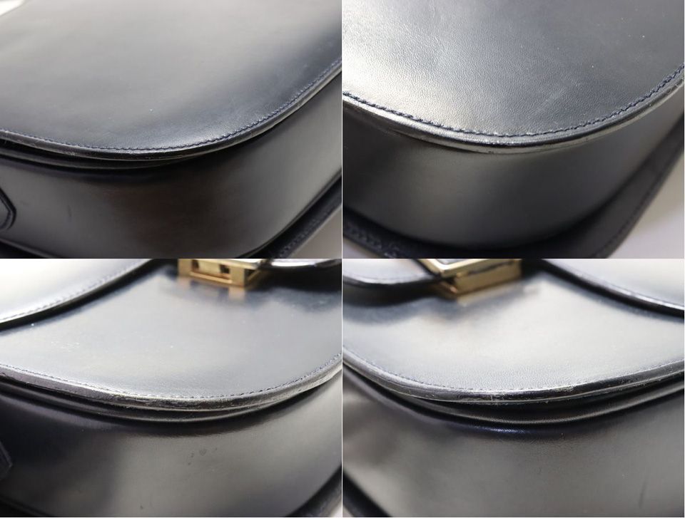 Celine Vintage Carriage Box Calf Shoulder Bag — view 5