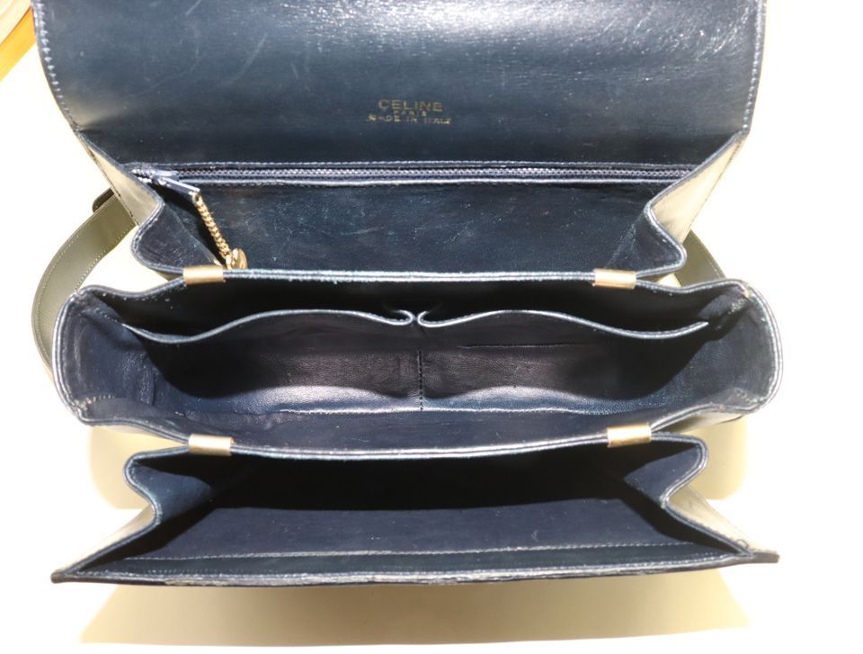 Celine Vintage Carriage Box Calf Shoulder Bag — view 7