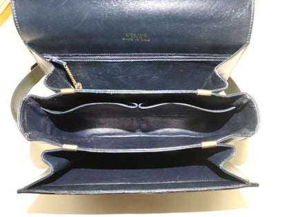 Celine Vintage Carriage Box Calf Shoulder Bag — view 7